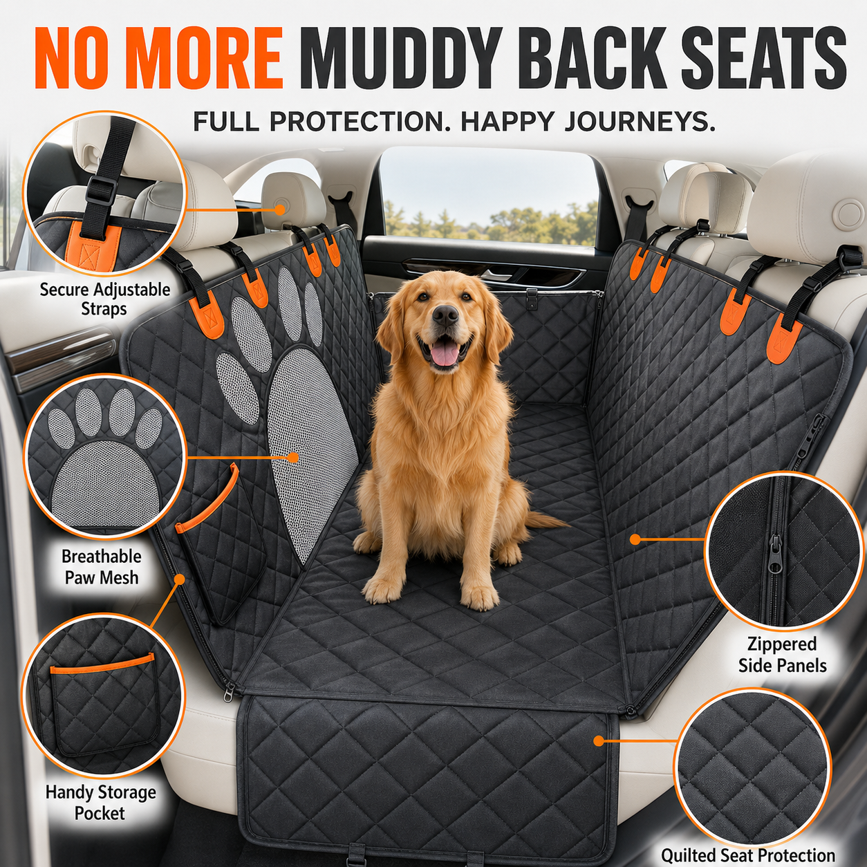 Dog Back Seat Cover