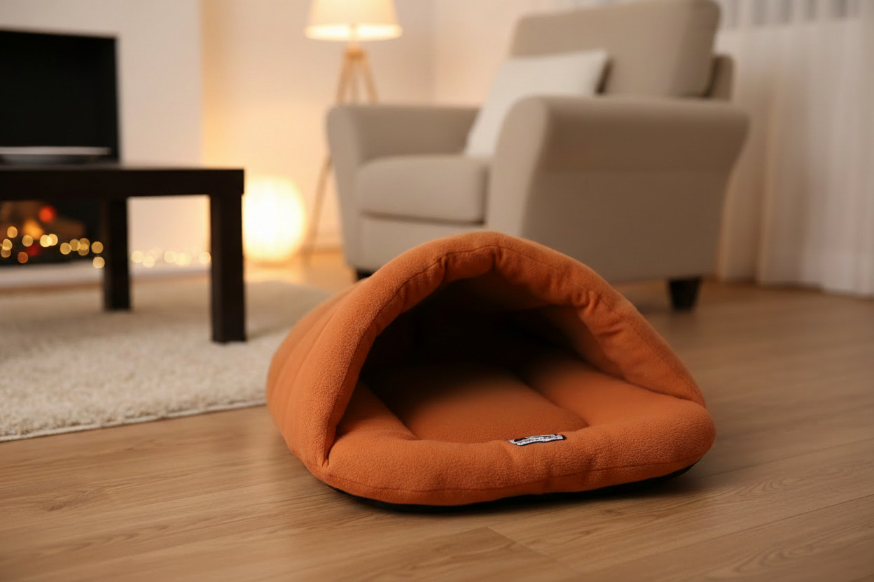 Bright Orange Cave Bed - Product