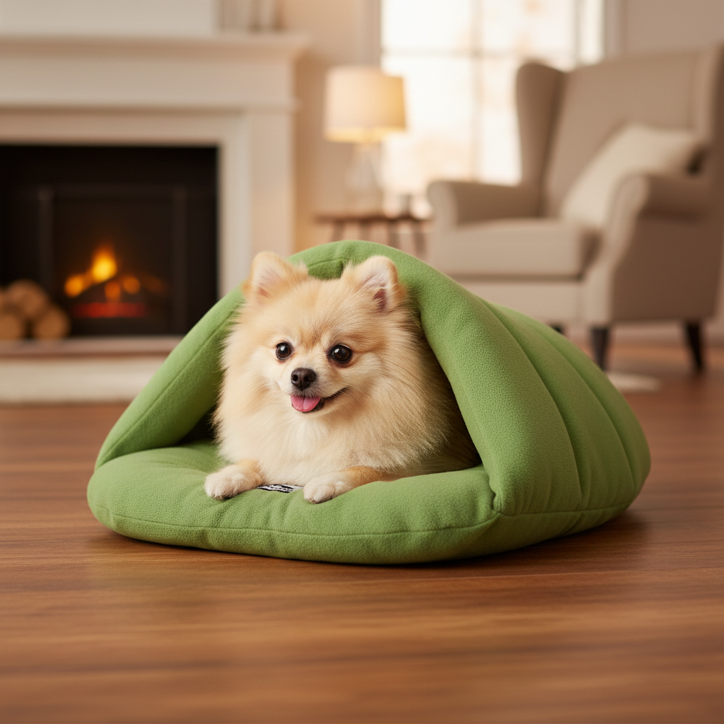 Green Cave Bed - Pomeranian