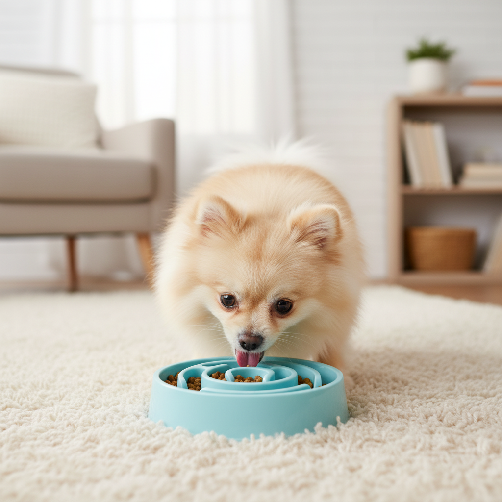 Light Blue Bowl - Pomeranian