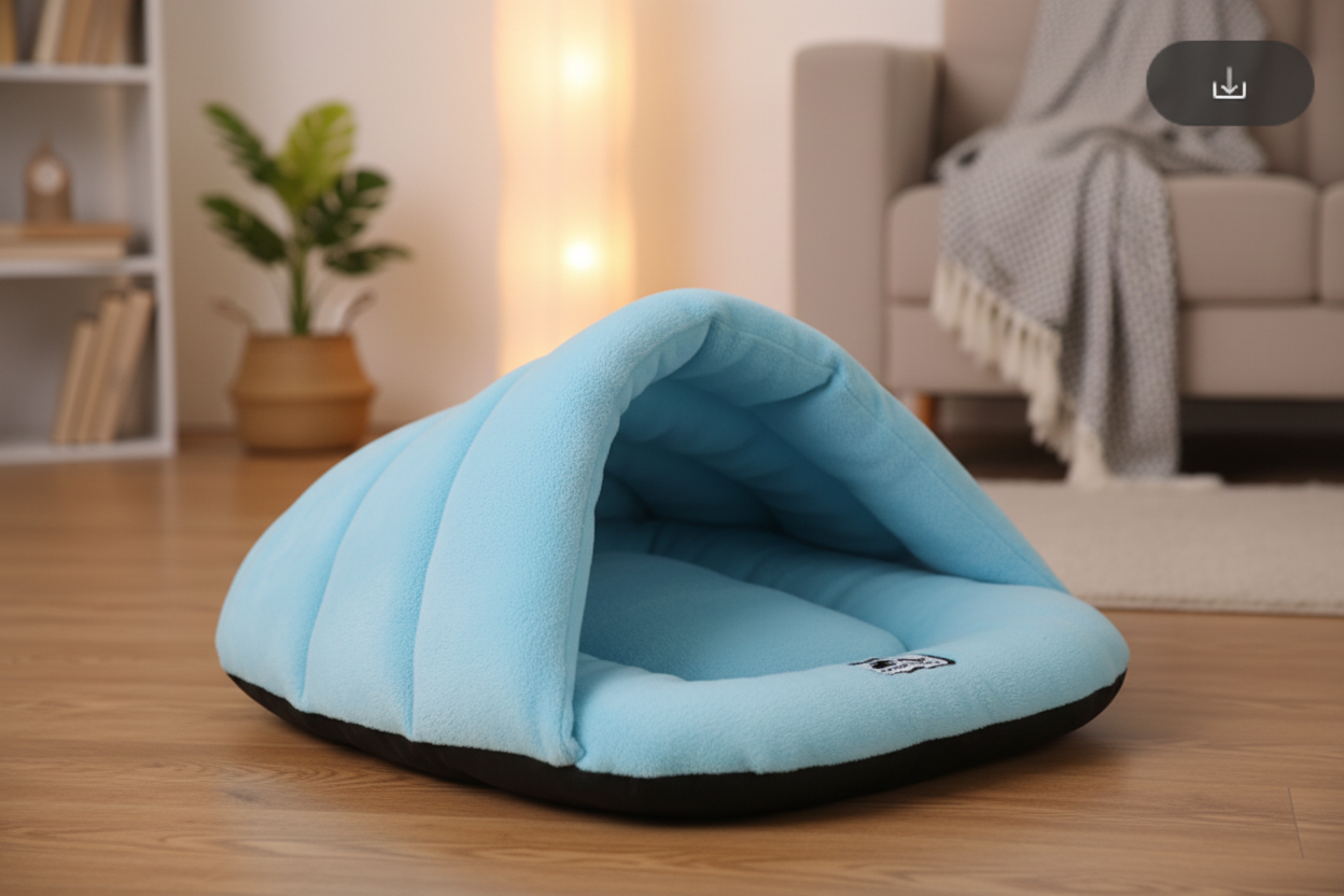 Light Blue Cave Bed - Product