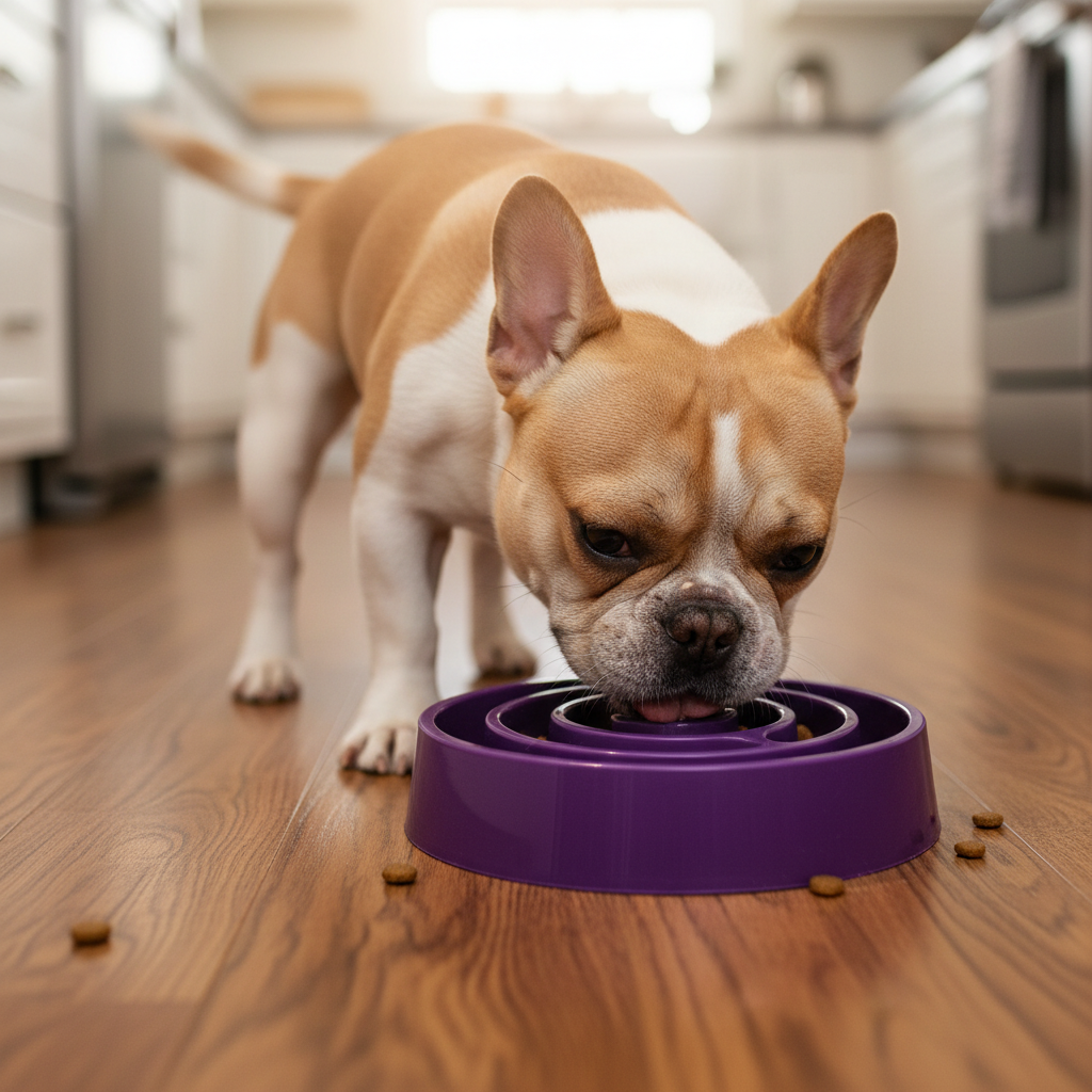 Purple Bowl - French Bulldog
